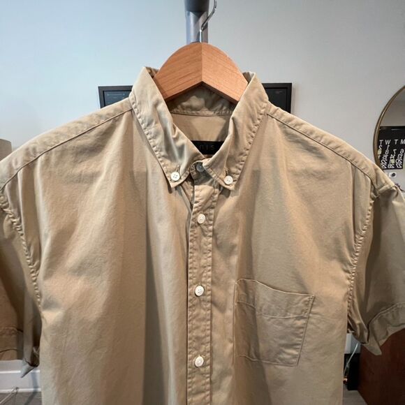 NWOT Unis NYC - "Tony" SS Poplin Shirt Medium - Khaki / Tan - Picture 3 of 6